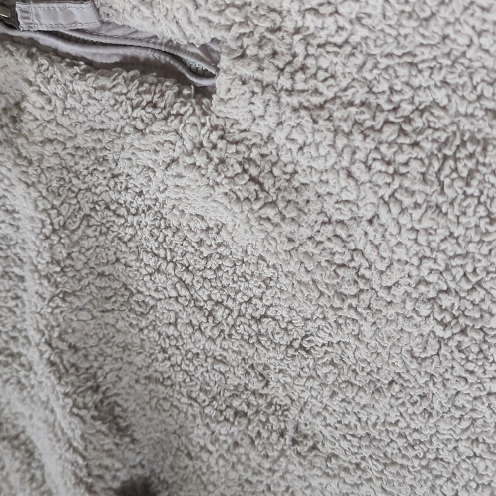 PATAGONIA I Los Gatos Light Grey Soft Fleece Sherpa 1/4 Zip Pullover Top, L - Picture 8 of 15